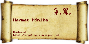 Harmat Mónika névjegykártya